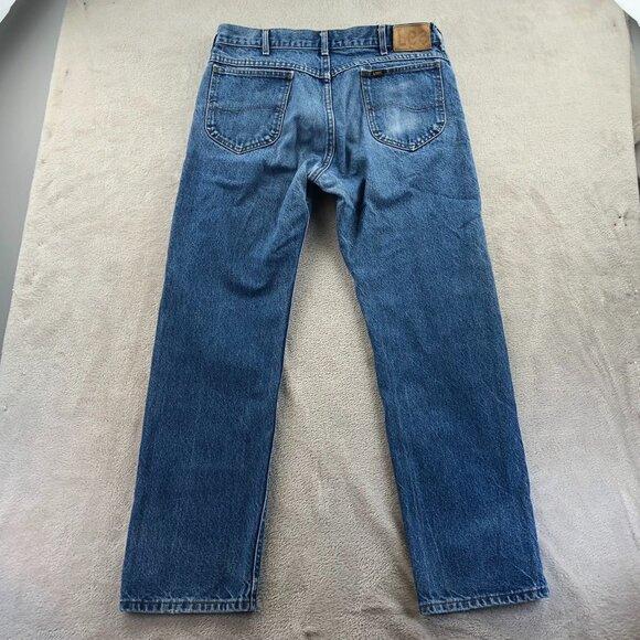 Lee Riders Mens Jeans Size 36x32 Straight Leg Blue Denim Classic Casual Travel - Picture 16 of 16